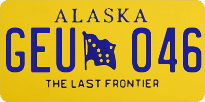 AK license plate GEU046