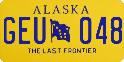 AK license plate GEU048