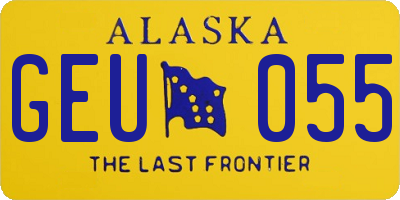 AK license plate GEU055