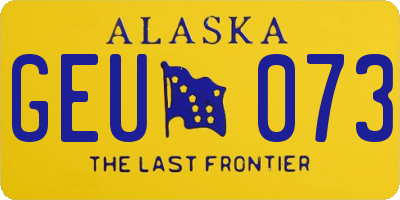 AK license plate GEU073