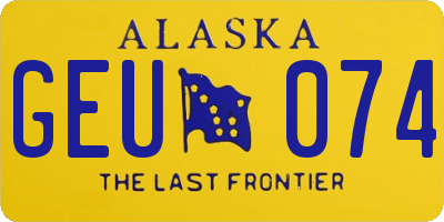 AK license plate GEU074