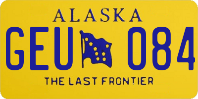 AK license plate GEU084