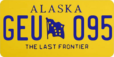 AK license plate GEU095