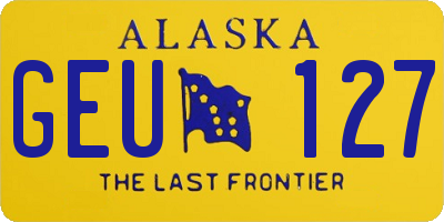 AK license plate GEU127