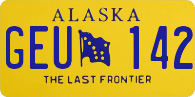 AK license plate GEU142