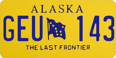 AK license plate GEU143