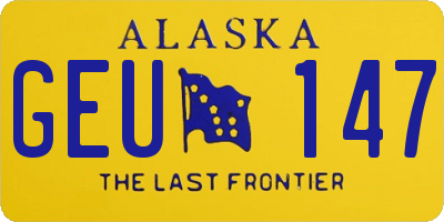 AK license plate GEU147