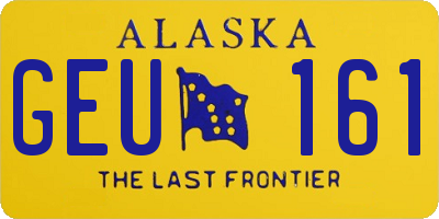 AK license plate GEU161