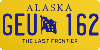 AK license plate GEU162