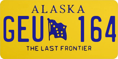 AK license plate GEU164