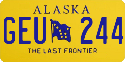 AK license plate GEU244