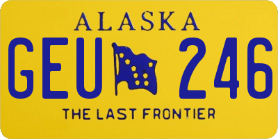 AK license plate GEU246