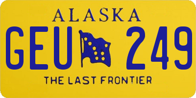 AK license plate GEU249