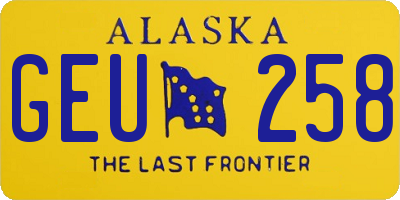 AK license plate GEU258