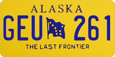 AK license plate GEU261