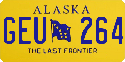 AK license plate GEU264