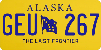 AK license plate GEU267