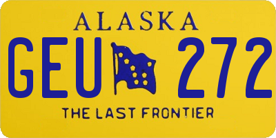 AK license plate GEU272