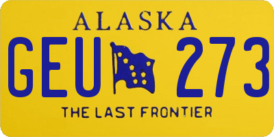 AK license plate GEU273
