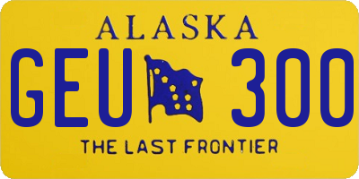 AK license plate GEU300