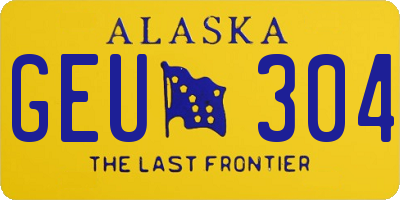 AK license plate GEU304