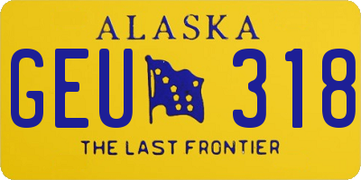 AK license plate GEU318