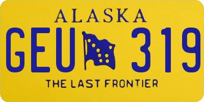 AK license plate GEU319