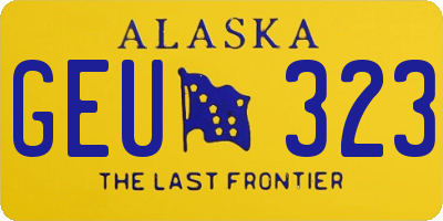 AK license plate GEU323