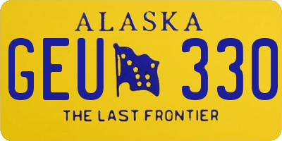 AK license plate GEU330