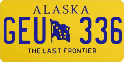 AK license plate GEU336