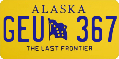 AK license plate GEU367