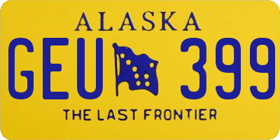 AK license plate GEU399