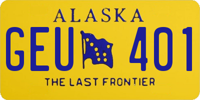 AK license plate GEU401