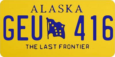 AK license plate GEU416