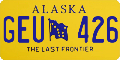 AK license plate GEU426