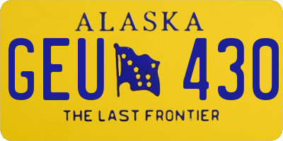 AK license plate GEU430