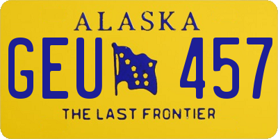 AK license plate GEU457