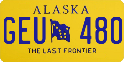 AK license plate GEU480