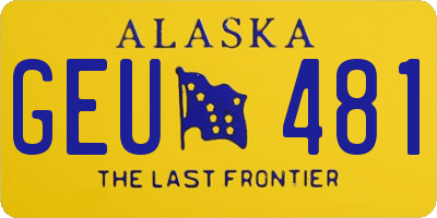 AK license plate GEU481
