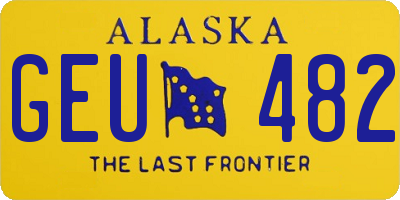 AK license plate GEU482