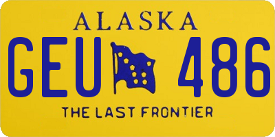 AK license plate GEU486