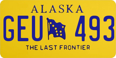 AK license plate GEU493