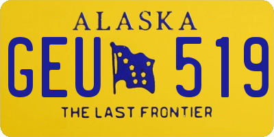AK license plate GEU519