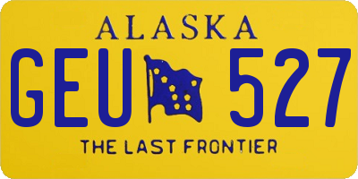 AK license plate GEU527