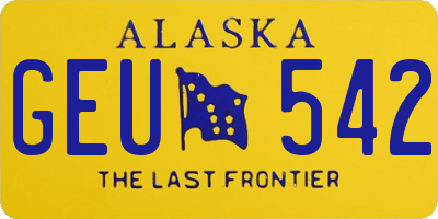 AK license plate GEU542