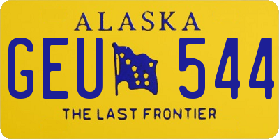 AK license plate GEU544