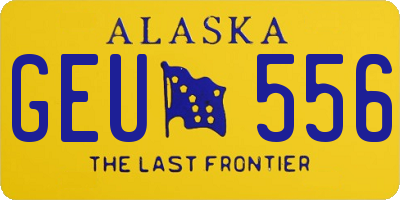 AK license plate GEU556