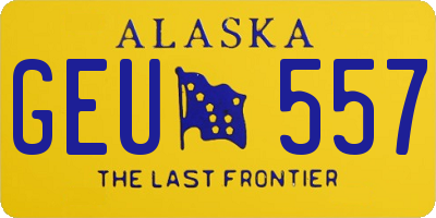 AK license plate GEU557