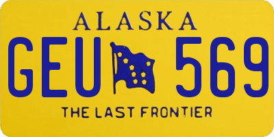 AK license plate GEU569