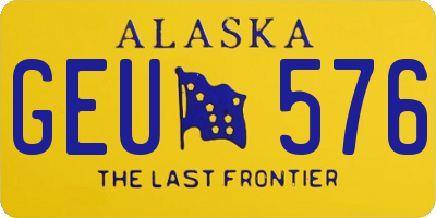 AK license plate GEU576